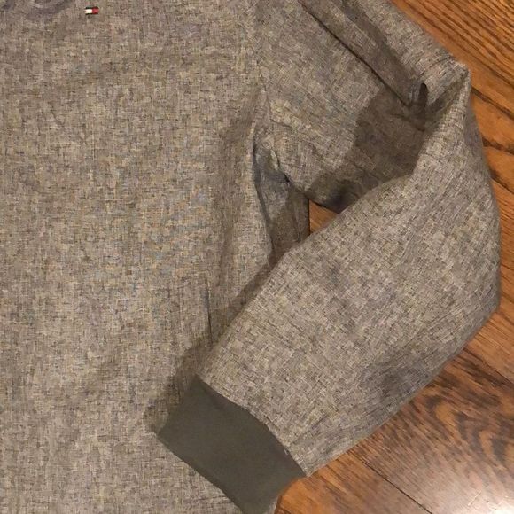 TOMMY HILFIGER Mens Grey Winter Coat Quilted Lining  Double Zipper Hood Sz MED - Picture 8 of 13